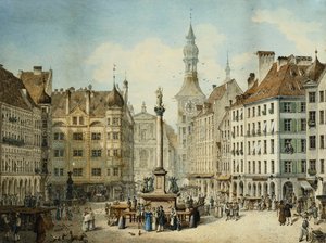 De Schrannenplatz, München, 1835