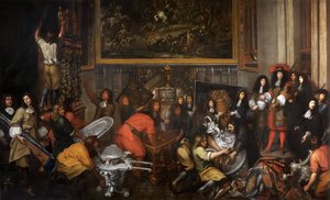 Lodewijk XIV bezoekt de Manufacture des Gobelins op 15 oktober 1667 door Simon Renard de Saint Andre