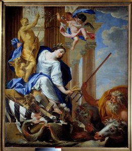 Allegorie van de Voordelen van Vrede Schilderij door Simon Vouet (1590-1649) 1645 Cherbourg, Musée Thomas Henry