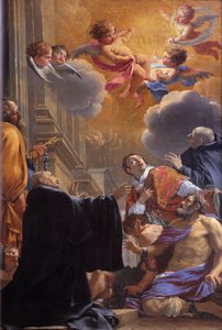 Sint Merry (of Sint Mederic), bisschop van Parijs (7e eeuw) bevrijdt de gevangenen door Simon Vouet