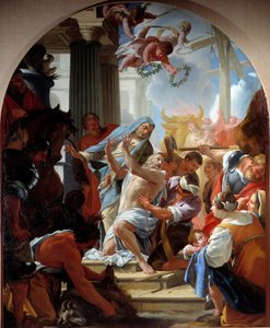 Het martelaarschap van Sint Eustachius en zijn familie Schilderij door Simon Vouet (1590-1649) 1635 Parijs, Eglise Saint Eustache