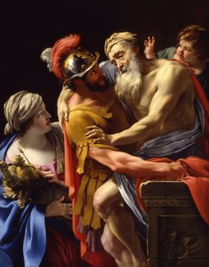 Aeneas en Zijn Vader Vluchtend uit Troje, c.1635