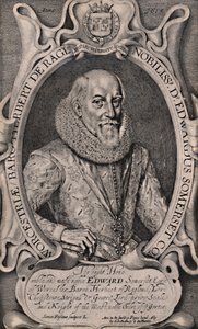 Edward Somerset, 4e Graaf van Worcester, Engelse hoveling, ca. 1618 1894 door Simon de Passe