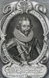 Henry Wriothesley, 3e Graaf van Southampton, 1617 door Simon de Passe
