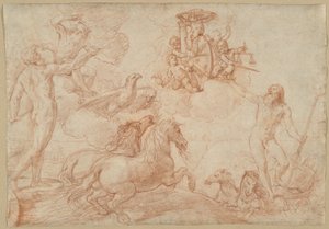 Jupiter, Neptunus en Pluto brengen eer aan het wapen van kardinaal Borghese