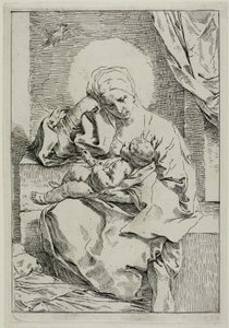 Madonna en Kind met een Vink