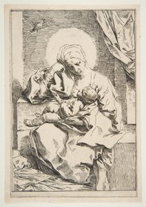 Madonna en Kind met een vogel, ca. 1635-1636