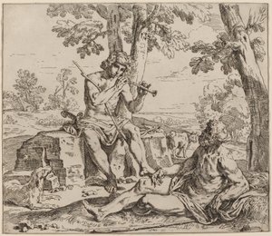 Mercurius en Argus door Simone Cantarini