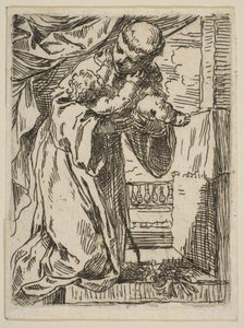 Sint Antonius van Padua met het Christuskind door Simone Cantarini