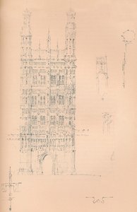 Victoria Tower, Westminster, ca. 1837-1904 door Sir Charles Barry