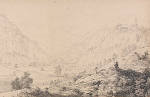 Album van 30 Uitzichten in de Tirol en Italië: Kastelen van Wafenstein [?], Sprechenstein en Reifenstein enkele mijlen van de Brenner, 27 Okt. 1840 door Sir Charles D