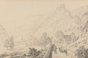 Album van 30 Zichten in Tirol en Italië: De Ruïnes van het Klooster van Seben bij Klausen, 27 okt. 1840