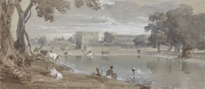 Uitzicht op een deel van Chowringhee - Calcutta door Sir Charles D