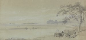 Waterview nabij Calcutta door Sir Charles DOyly