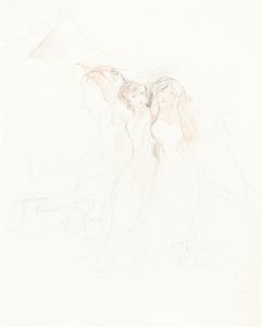 Twee Meisjes onder een Mantel door Sir David Wilkie