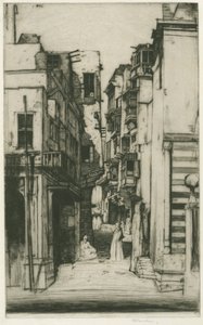 Straat in Caïro door Sir David Young Cameron