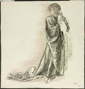 Knielende gedrapeerde figuur