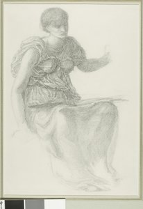 Studie voor een van de schikgodinnen door Sir Edward Burne Jones