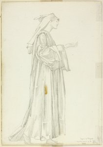 Studie van Pelgrim voor Romaunt van de Roos door Sir Edward Burne Jones