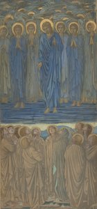 Hemelvaart van Christus Handelingen I, 1-9: Studie voor glas-in-loodraam, ca. 1875-84 door Sir Edward Coley Burne Jones