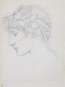Hoofd gekroond met bladeren, 1897 door Sir Edward Coley Burne Jones