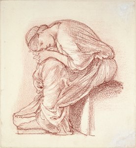 Zittende figuur van een vrouw, eind 19e eeuw door Sir Edward Coley Burne Jones