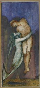 Zeemeermin en verdronken zeeman uit Album van achtenveertig tekeningen, c1853-1898