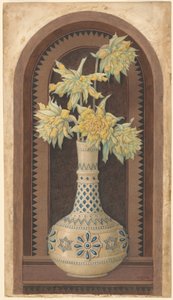 Narcis in een Blauwe en Witte Vaas door Sir Edward John Poynter