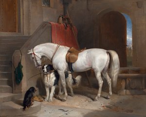 Favorieten, het eigendom van H.R.H. Prins George van Cambridge [1835, Royal Academy of Arts, Londen, tentoonstellingscatalogus] door Sir Edwin Henry Landseer