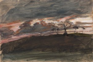 Stormachtige Zonsondergang, Legh Park, Wiltshire door Sir George Hayter