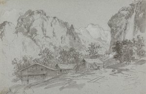 Vanuit het raam van de herberg in Lauterbraun