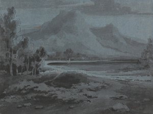 Welsh Landschap door Sir George Howland Beaumont seventh Baronet