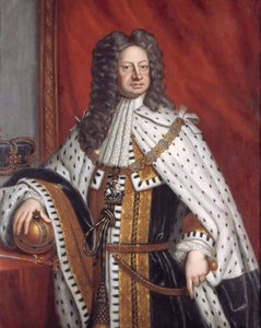 Portret van George I in zalvingsgewaad door Sir Gotfrey Kneller