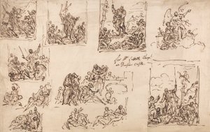 Mozes en de koperen slang - Ontwerp voor de kapel in Dunster Castle door Sir James Thornhill