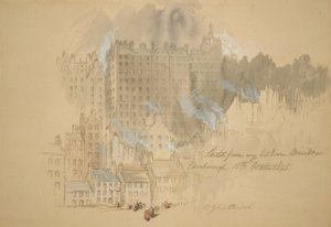 Edinburgh vanuit de kamer van de kunstenaar, 1845