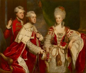 George, 2e graaf Harcourt, zijn vrouw Elizabeth, en broer William, 1780