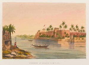Fort van Bukkur vanuit Roree door Sir Keith A. Jackson