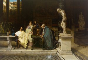 Een kunstliefhebber door Sir Lawrence Alma Tadema