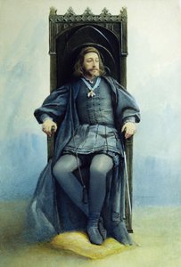 Grootvorst Konstantin Konstantinovich als Hamlet in het toneelstuk van William Shakespeare op 21 februari 1899, 1899 door Sofia Ivanovna Kramskaya