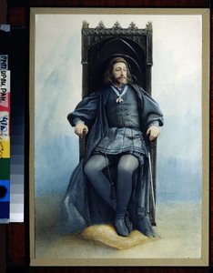 Grootvorst Konstantin Konstantinovich Romanov, in de rol van Hamlet, toneelstuk van William Shakespeare, 21 februari 1899