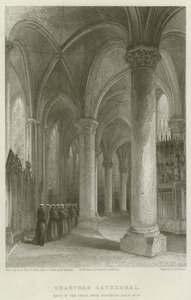 Kathedraal van Chartres, Achterkant van het koor vanuit de noordelijke beuk door Solomon Alexander Hart