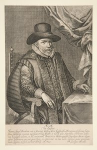 Portret van John Speed door Solomon Savery
