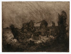 Kar en ruïnes door Solon H. Borglum