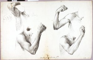 Vier Arm Studies, #1 door Solon H. Borglum