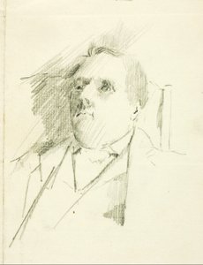 Portretstudie door Solon H. Borglum