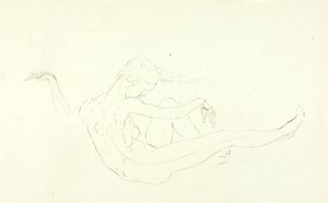 Naakt zwemmen door Solon H. Borglum
