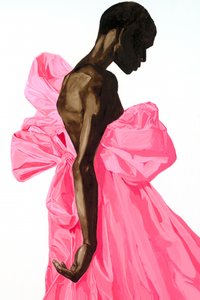 Jurk met levendig roze strik
