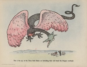 Illustratie voor Verdere Daden van de Drie Stoute Babes (kleurenlitho) door Sophia Rosamond Praeger