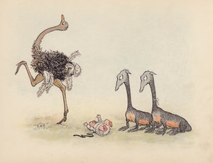Illustratie voor Little Twin Dragons door S Rosamond Praeger (kleurenlitho) door Sophia Rosamond Praeger