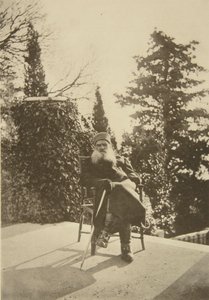 Russische auteur Leo Tolstoy, Gaspra, Krim, Rusland, 1902 door Sophia Andreevna Tolstaya